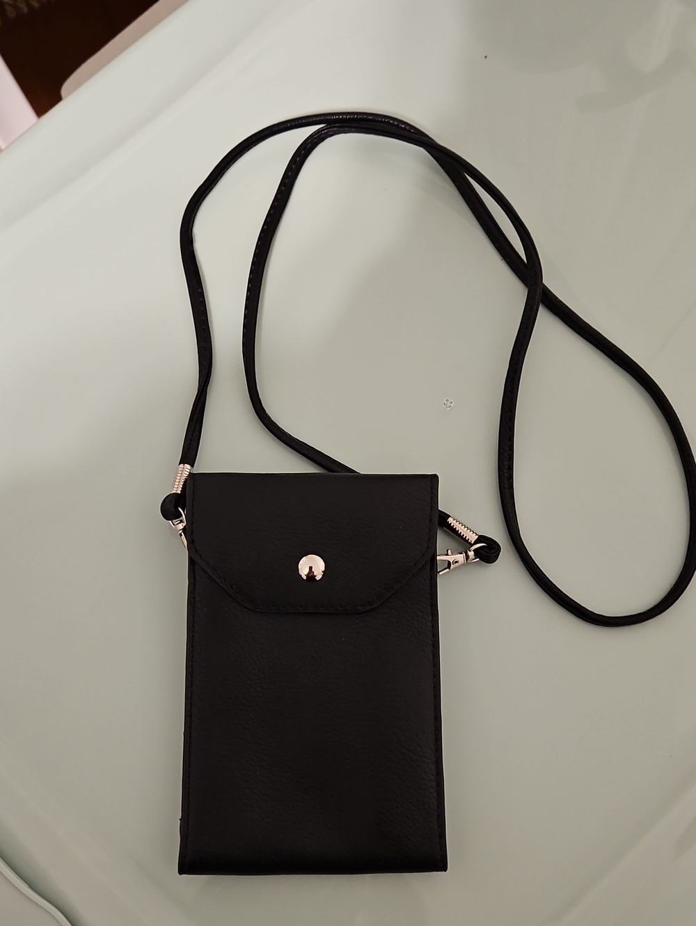 Black Crossbody Phone Pouch — Compact Everyday Bag